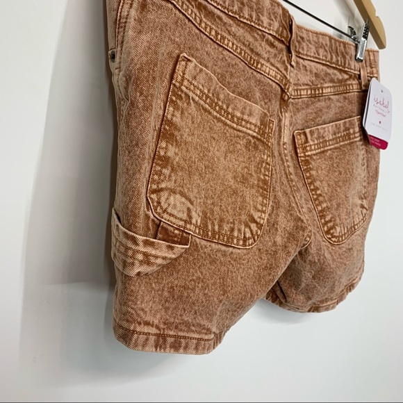 Isabel Maternity Acid Wash Carpenter Highest Rise Shorts Comfort Stretch New Nwt - Picture 4 of 12